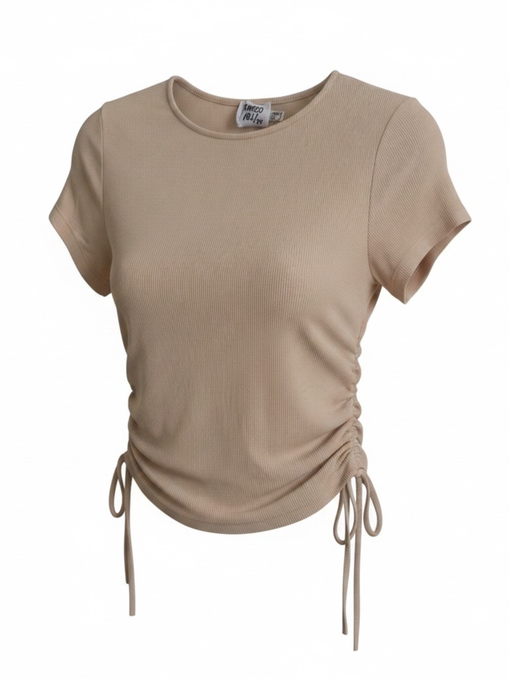 Princess Polly Tan Ruched Short Sleeve Tee